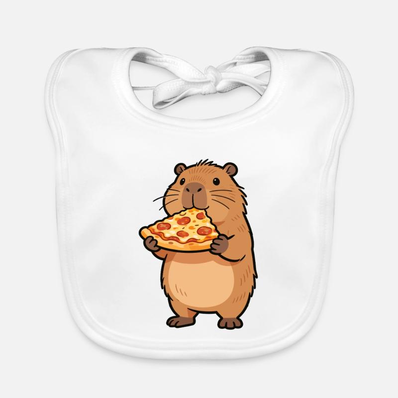 Pizza Hamster Motiv Baby Bio-Lätzchen