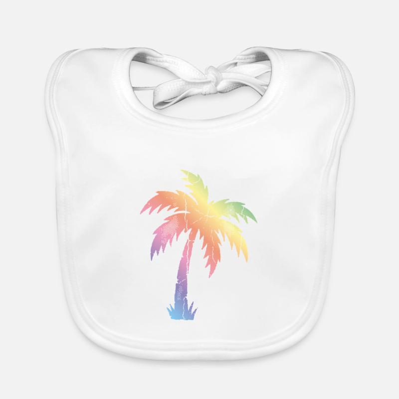 Palmier Multicolore Bavoir bio Bébé