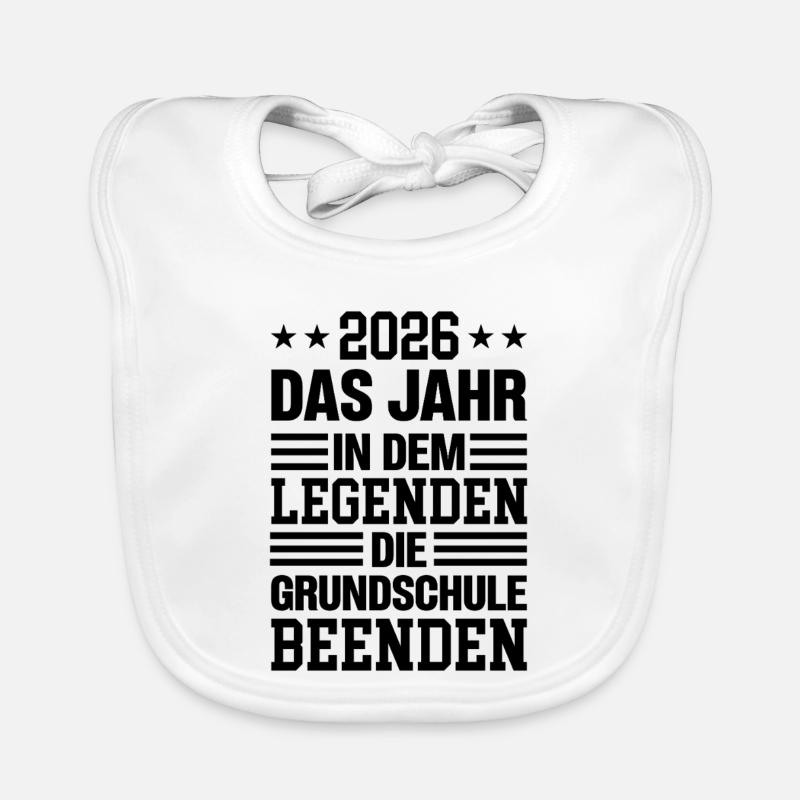 2026 Year Legends End Primary School Organic Baby Bibs