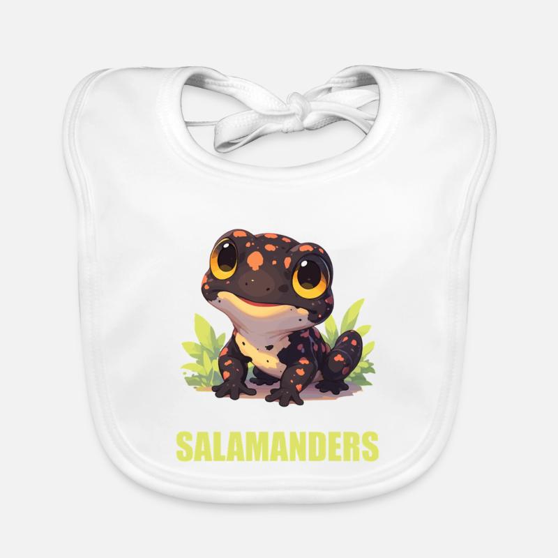 Fire Salamander Salamander Organic Baby Bibs