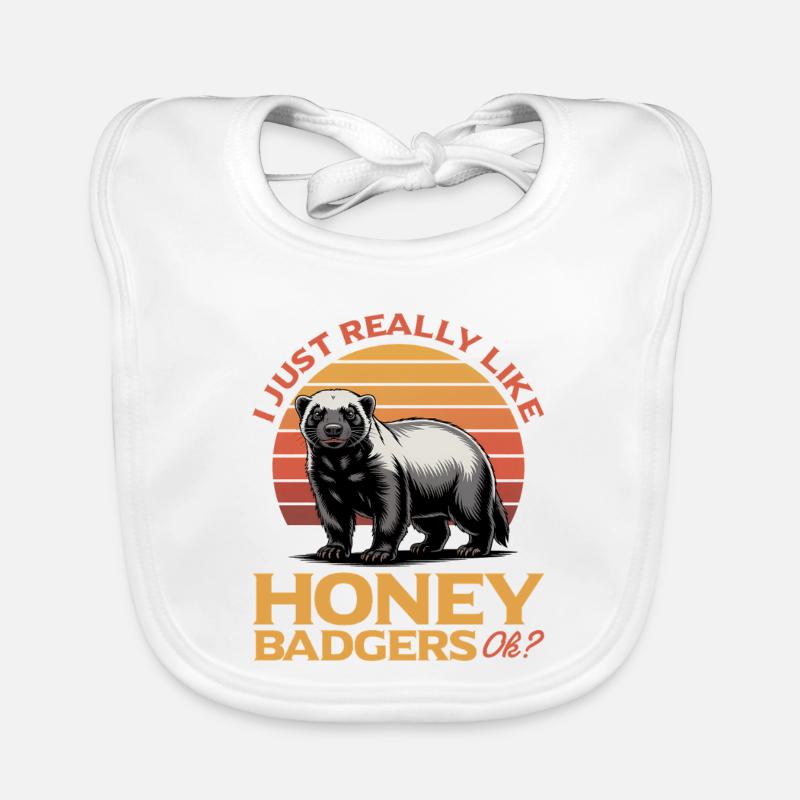 Funny Honey Badger Organic Baby Bibs