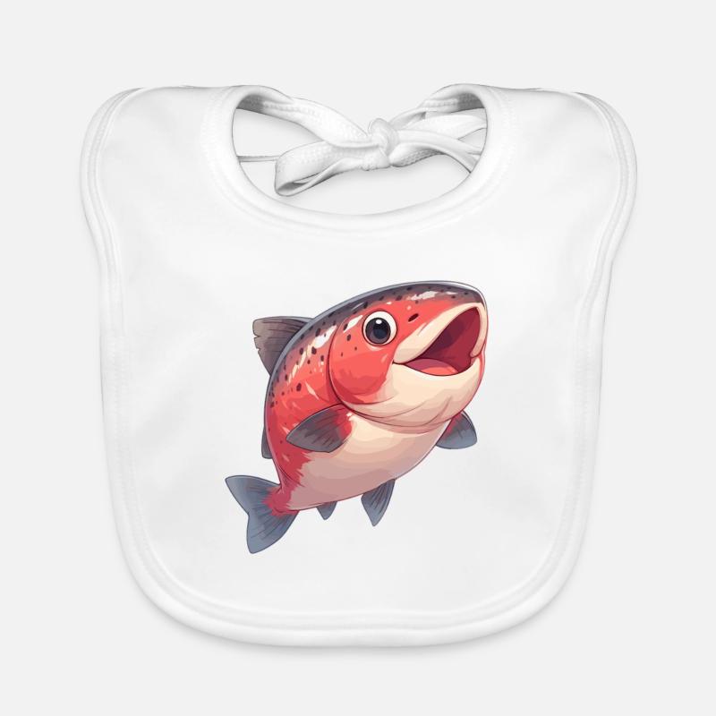 Salmon Salmon Organic Baby Bibs