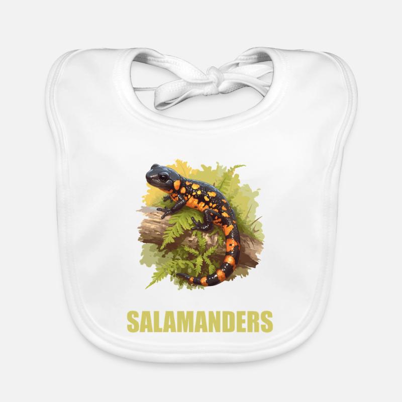 Feuersalamander Salamander Baby Bio-Lätzchen