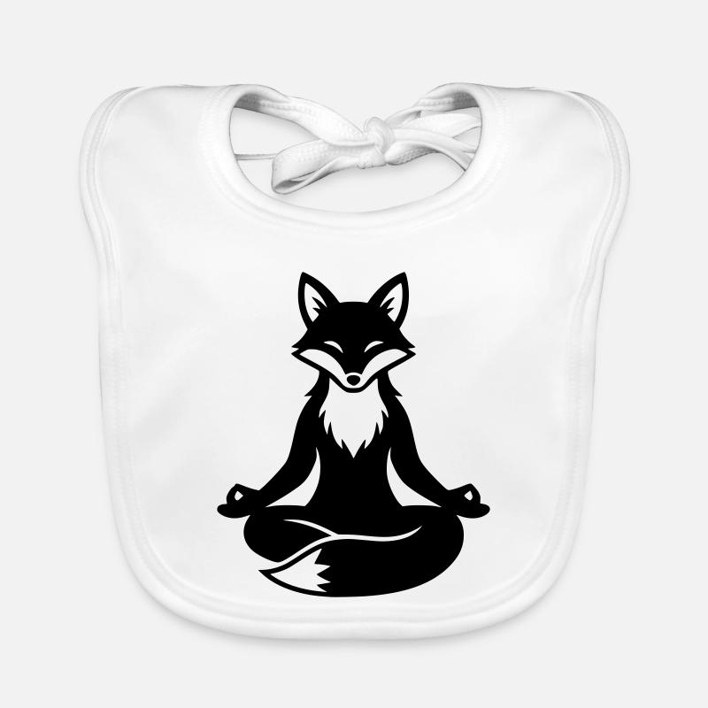 Zen renard méditant Bavoir bio Bébé