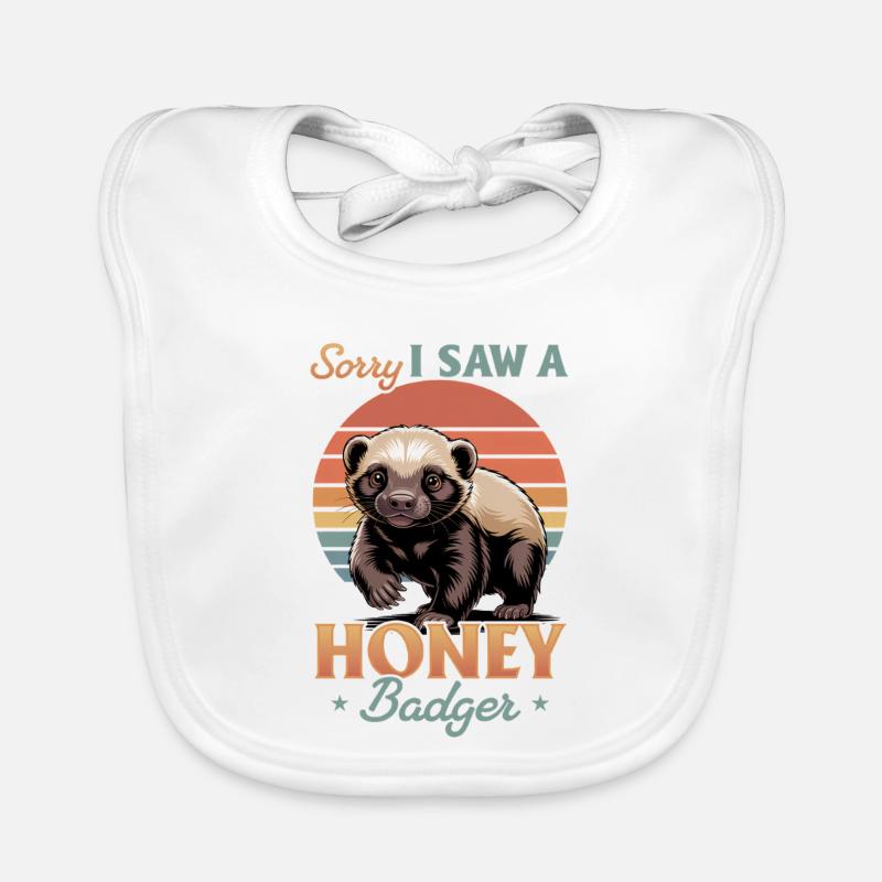 Funny Honey Badger Organic Baby Bibs