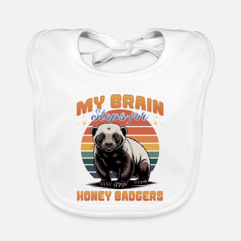 Funny Honey Badger Organic Baby Bibs