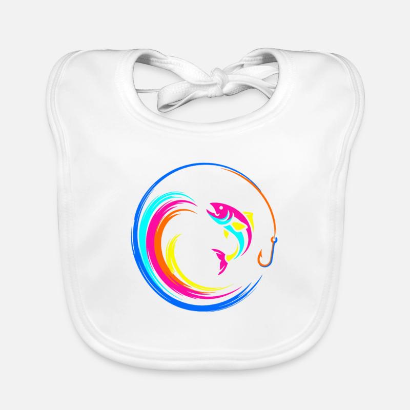 Fish Fish Hook Organic Baby Bibs