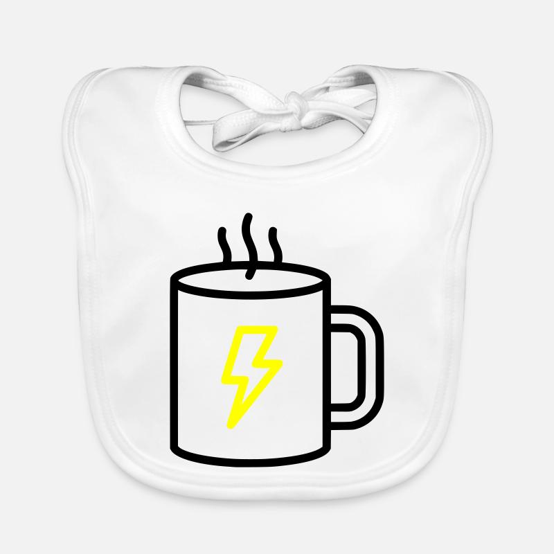 Kaffeebecher Blitz Energie Baby Bio-Lätzchen
