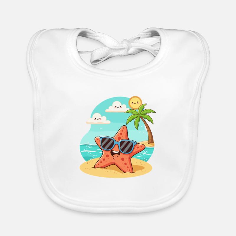 Divertissement de la plage de Sonnenstern Bavoir bio Bébé