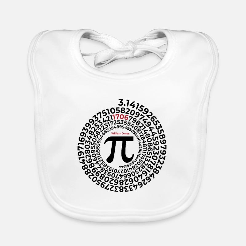 Pi Inventor | William Jones 1706 Circle number Organic Baby Bibs