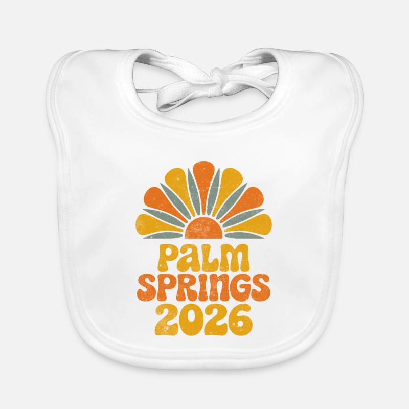 Palm Springs 2026 Rétro Sunburst Bavoir bio Bébé