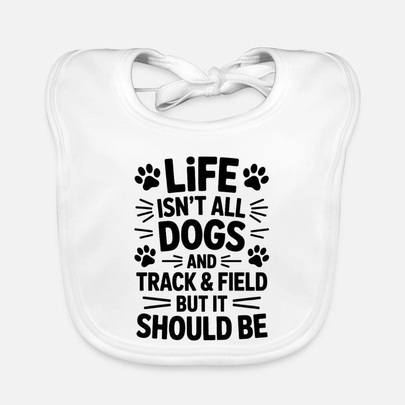 Leichtathletik Spruch Hund Leichtathletik Geschenk Baby Bio-Lätzchen