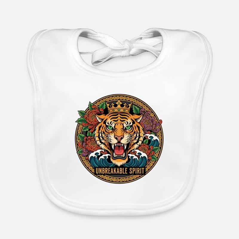 Tiger Unbreakable Spirit Organic Baby Bibs