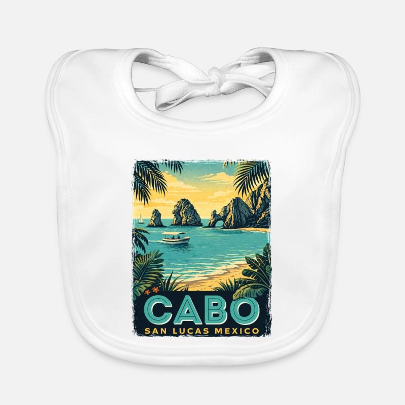 Cabo San Lucas Mexico Retro Spring Break Cruise Organic Baby Bibs