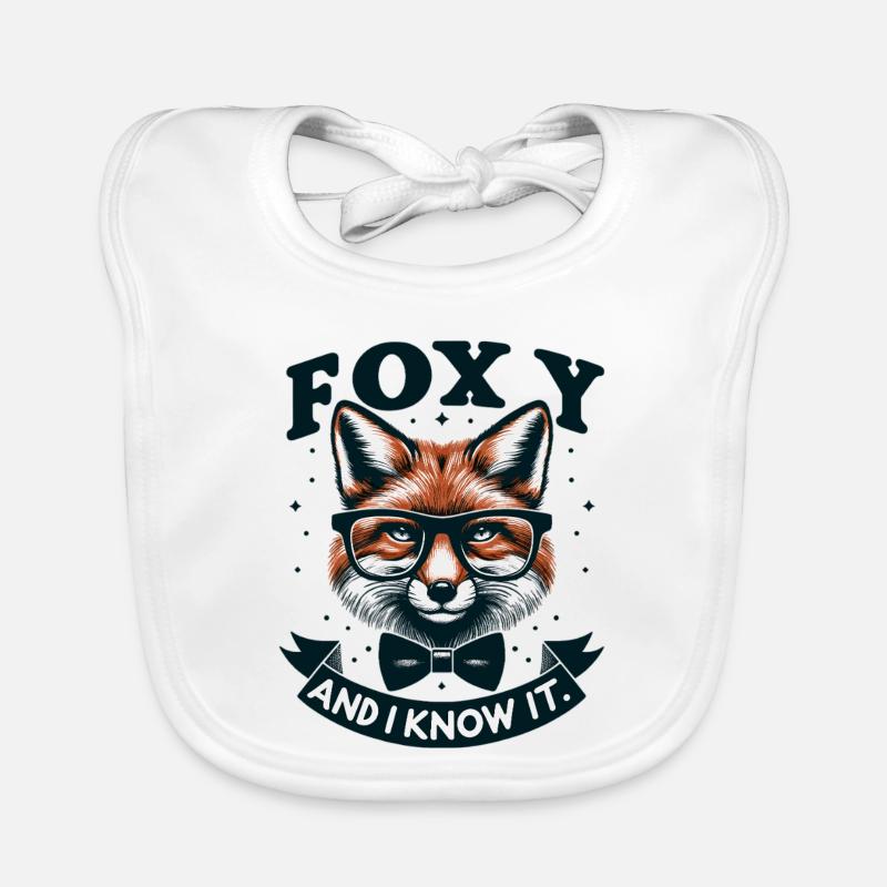Nœud papillon Foxy Nerd Bavoir bio Bébé