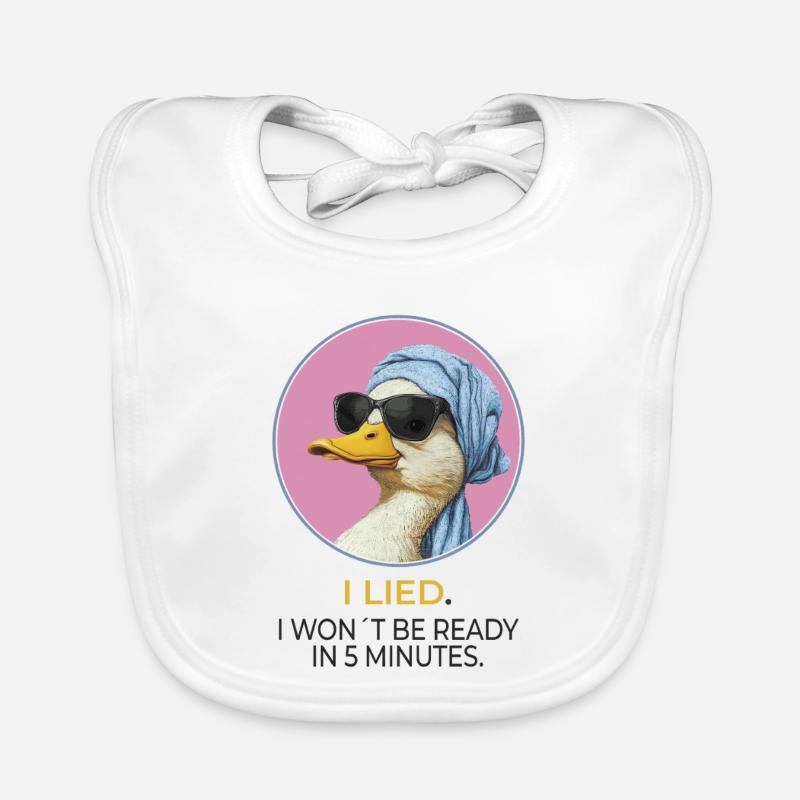 Stylische Ente – I Lied Statement Design Baby Bio-Lätzchen