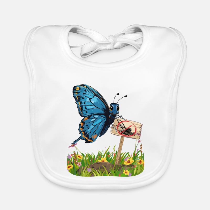 Papillon avec un signe pour plus de défi nature Bavoir bio Bébé