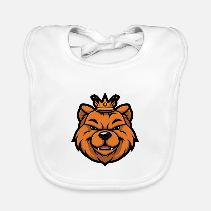 Chow Chow Hund Krone Baby Bio-Lätzchen