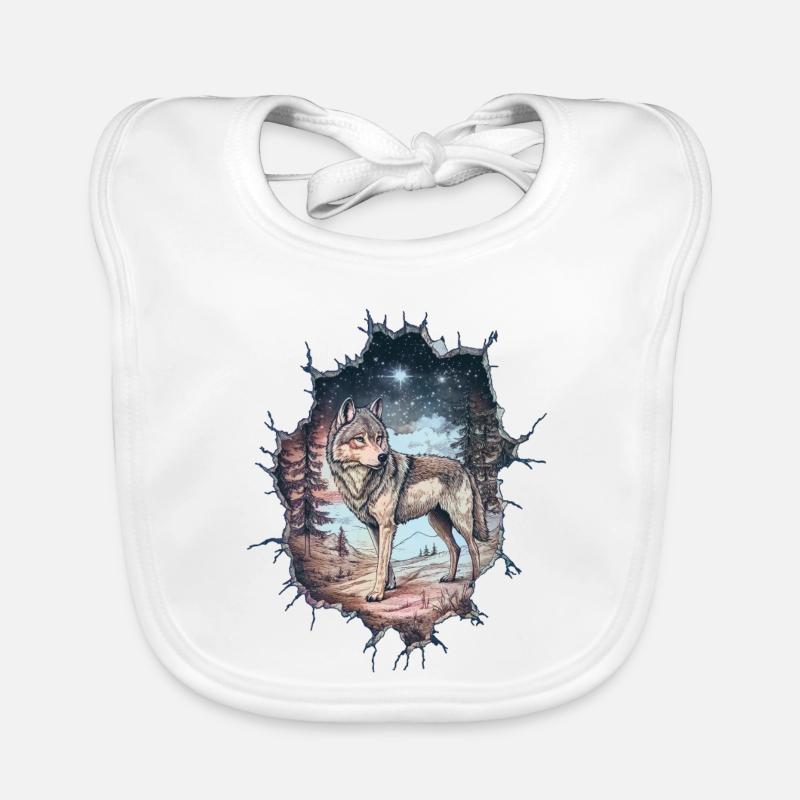 Loup Bavoir bio Bébé
