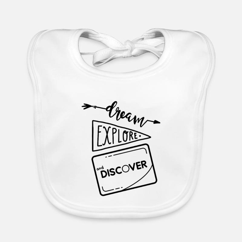 Dream, Explore and Discover 2 Organic Baby Bibs