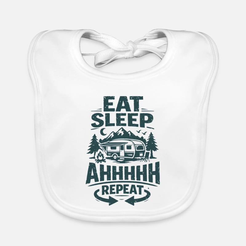 Camping Adventure Caravan | Eat Sleep Repeat Baby Bio-Lätzchen