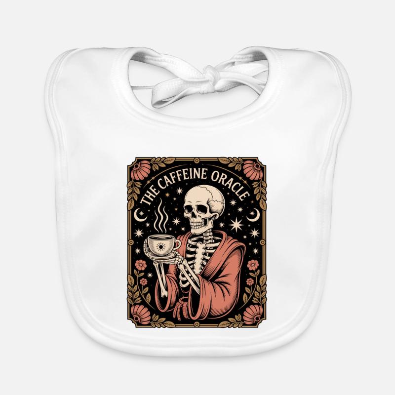 The Caffeine Oracle Skeleton Oracle Coffee Organic Baby Bibs