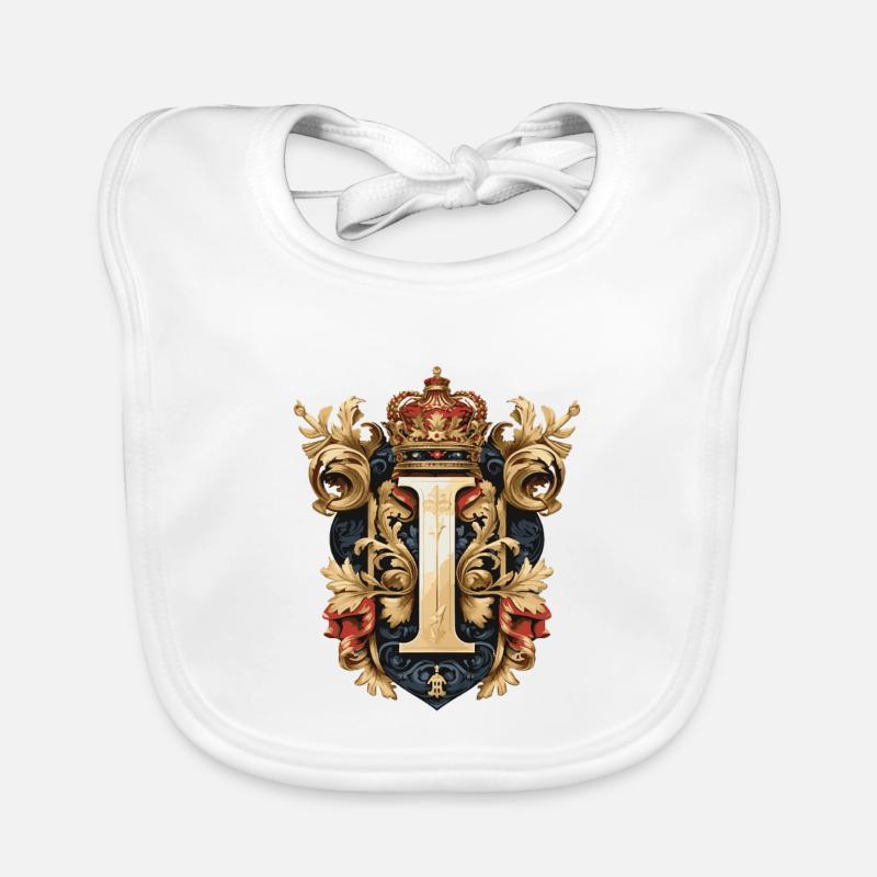 I Buchstabe Name Krone Baby Bio-Lätzchen