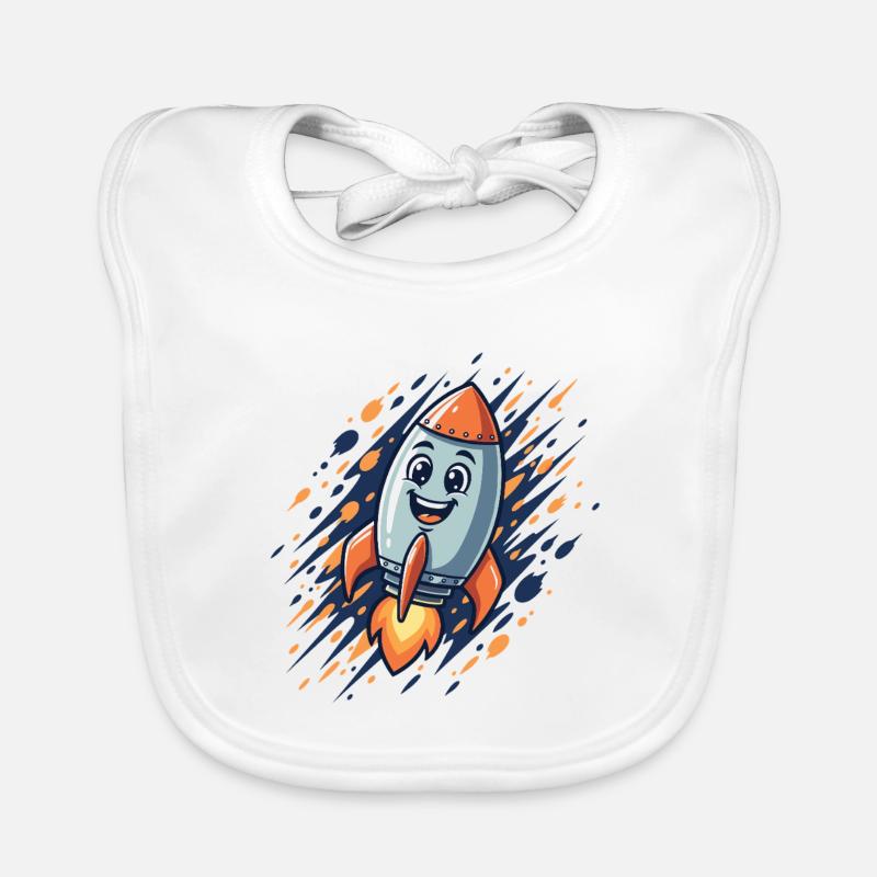 Design de dessin animé Rocket Funny Bavoir bio Bébé