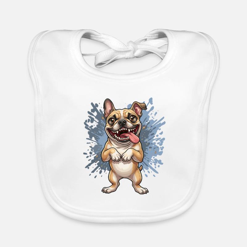 Pug Pose Splash Baby Bio-Lätzchen