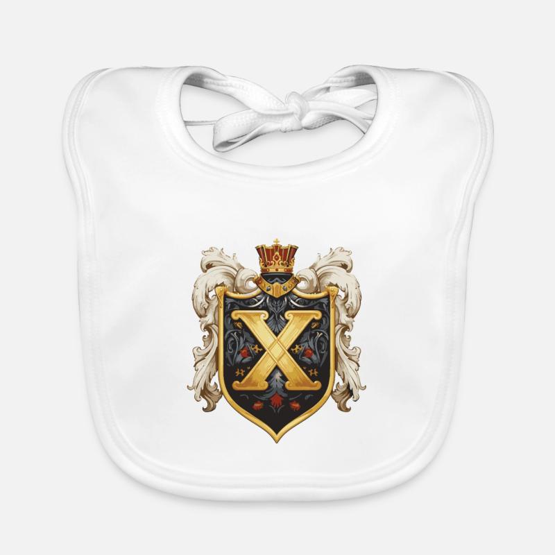 X Buchstabe Name Krone Baby Bio-Lätzchen