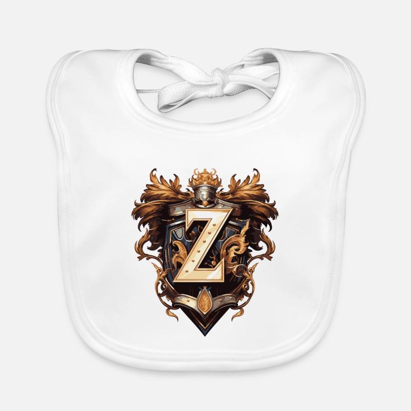 Z Buchstabe Name Krone Baby Bio-Lätzchen