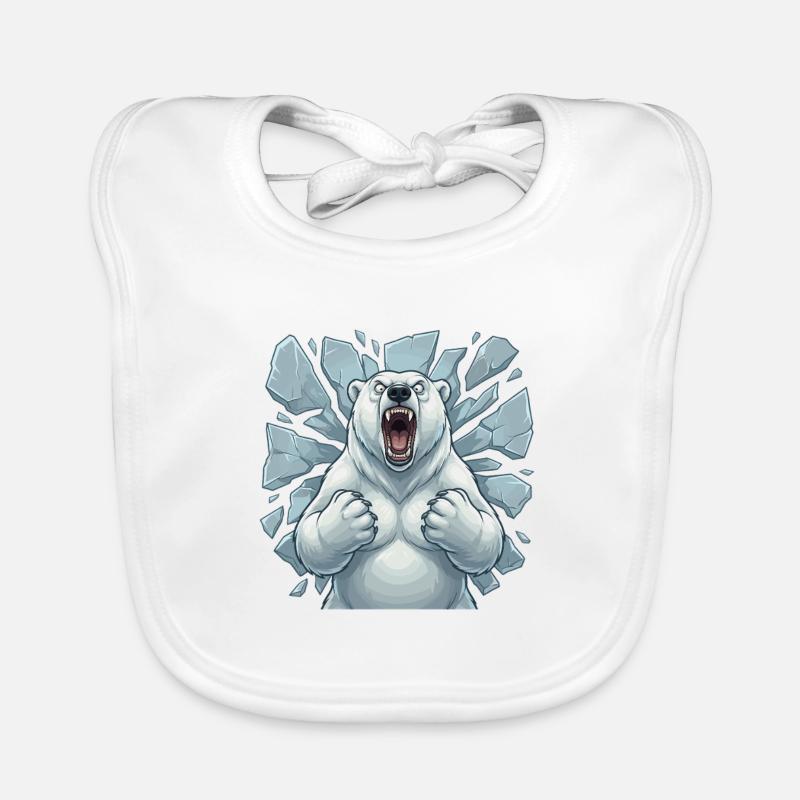 Polarbär bricht Eis Organic Baby Bibs