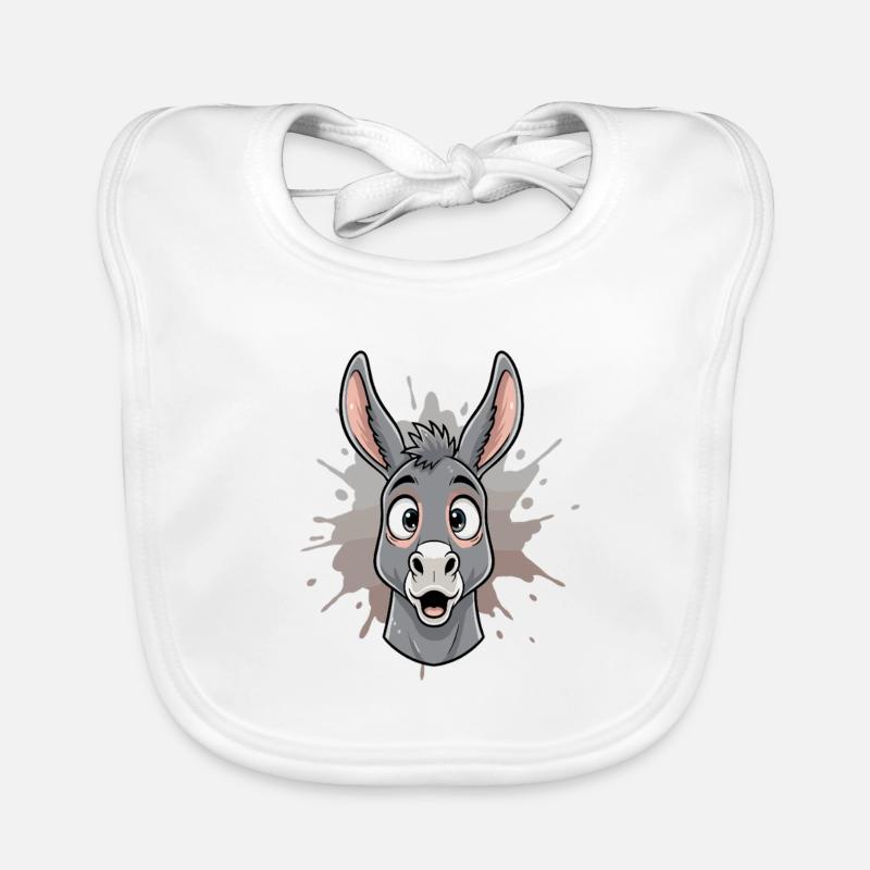 Âne de dessin animé dans Spritz Splash Bavoir bio Bébé