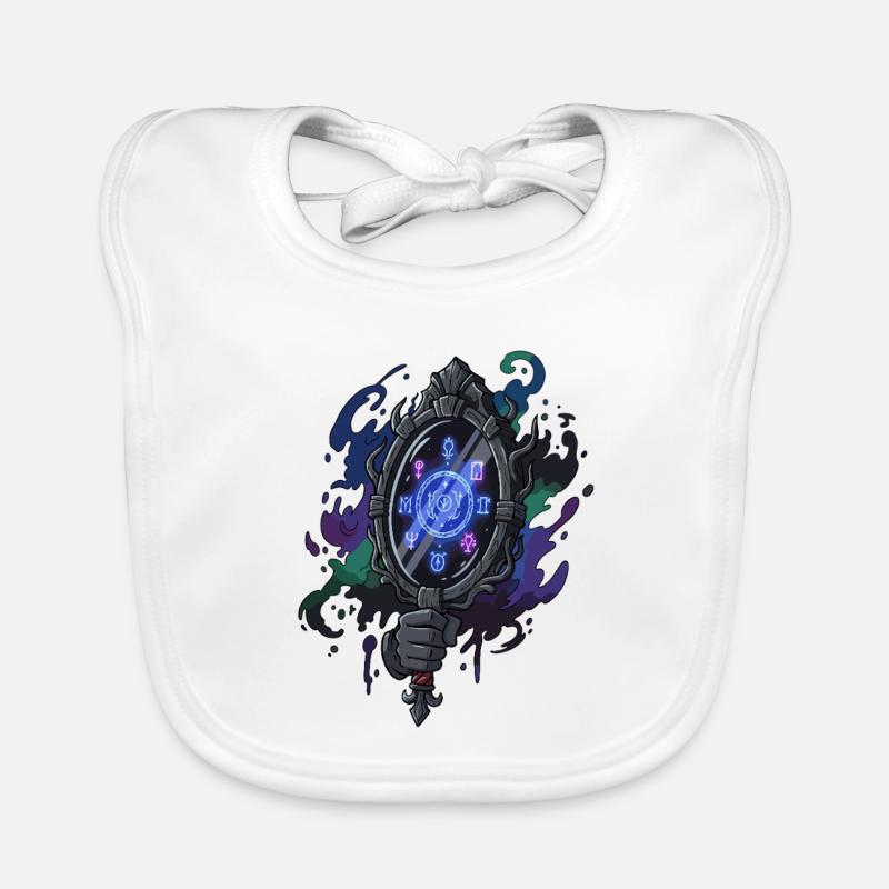 Rune Mirror Spell Organic Baby Bibs