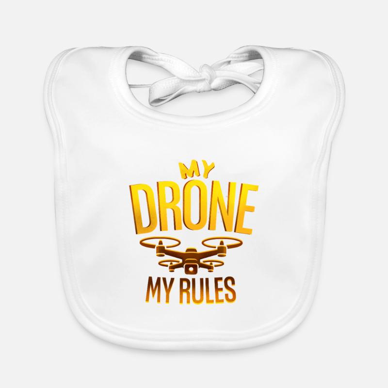Drone my rules drone pilot Organic Baby Bibs