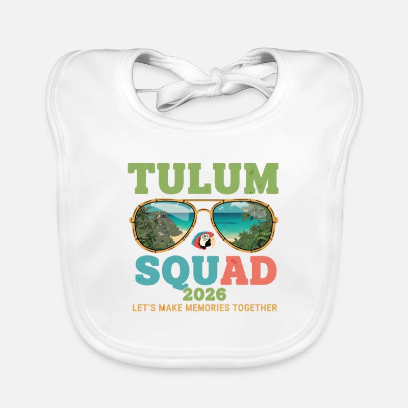 Tulum Squad 2026 Vacation Organic Baby Bibs