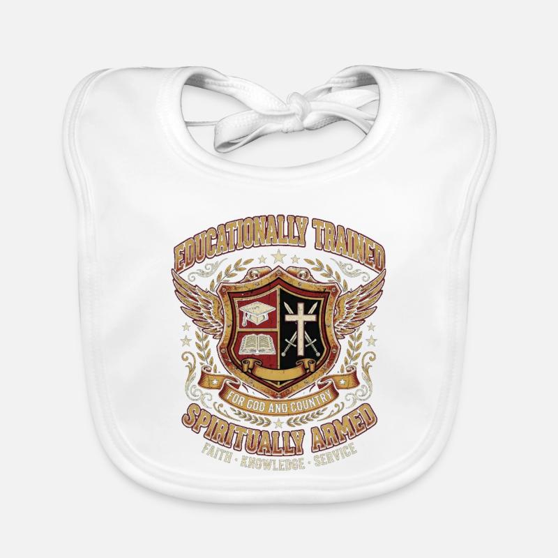 Educationally Trained Spiritually Armed Organic Baby Bibs