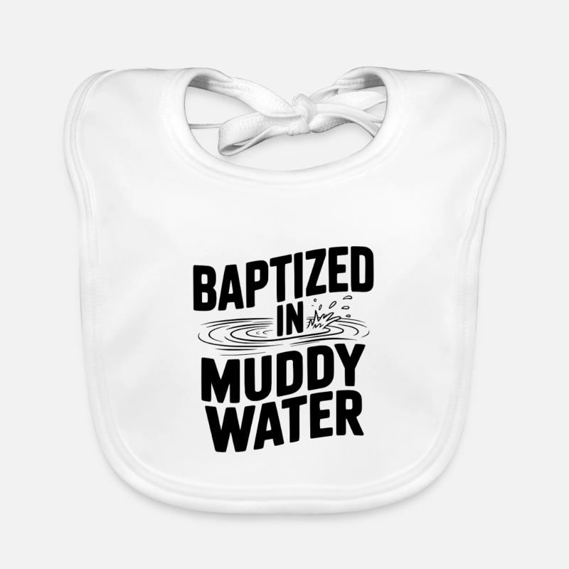 Baptisé dans des eaux boueuses Bavoir bio Bébé