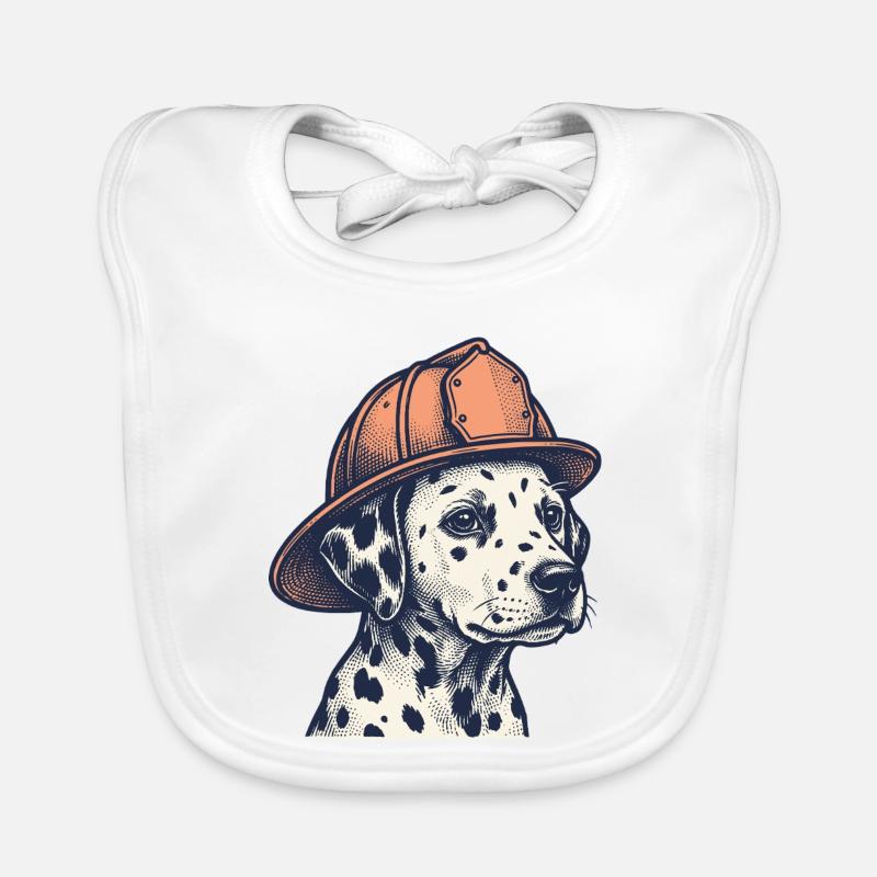 Chien de pompier dalmate vintage Bavoir bio Bébé