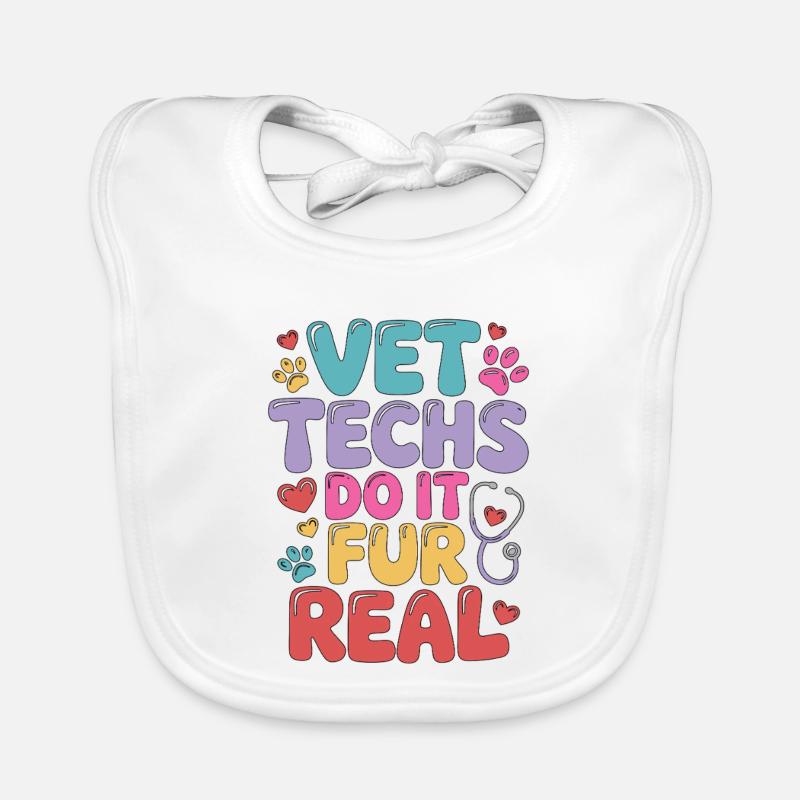 Vet Techs Do It Fur Real Veterinary Assistant Baby Bio-Lätzchen
