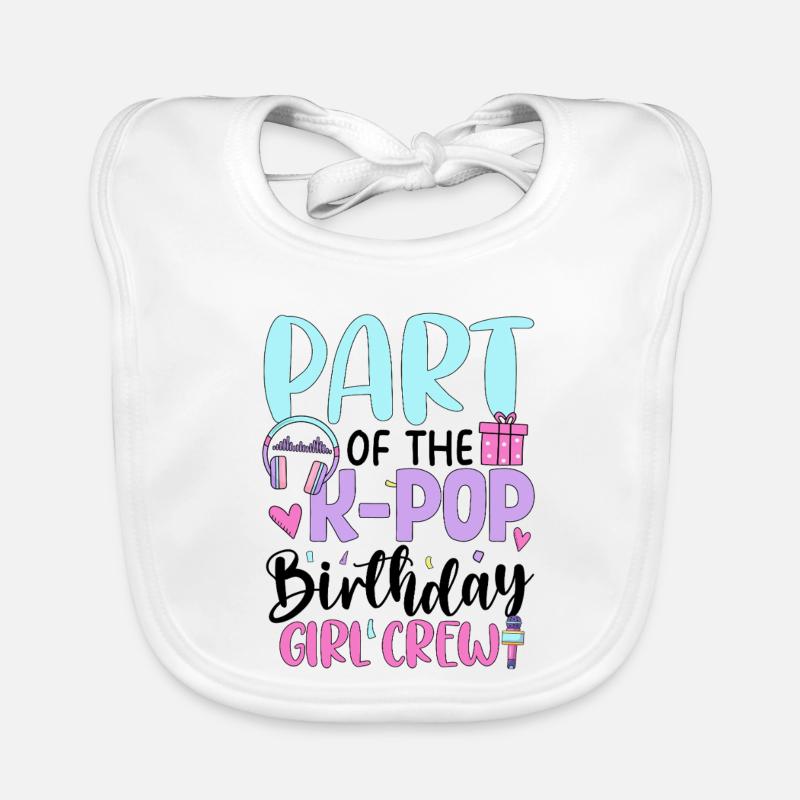Membre de l’équipe des filles d’anniversaire de K Pop Bavoir bio Bébé