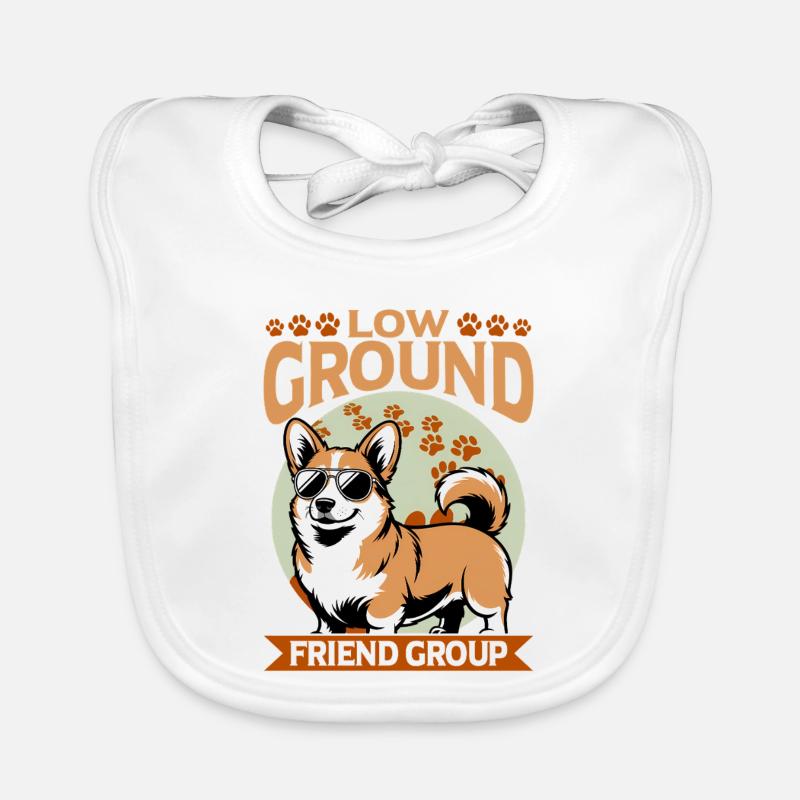 Corgi de race de chien drôle Bavoir bio Bébé