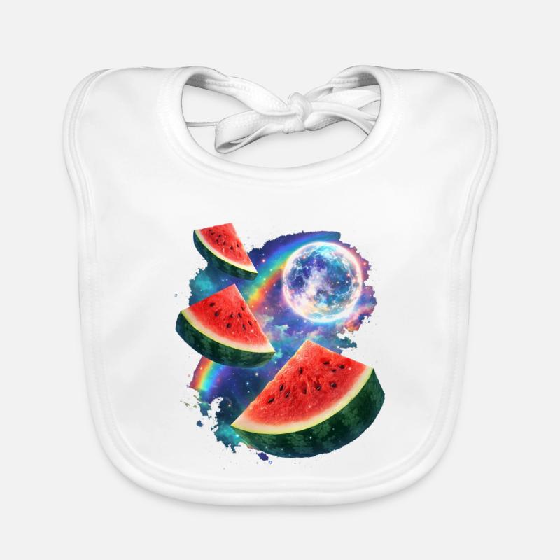 Space Melon Neon Cosmos Bavoir bio Bébé