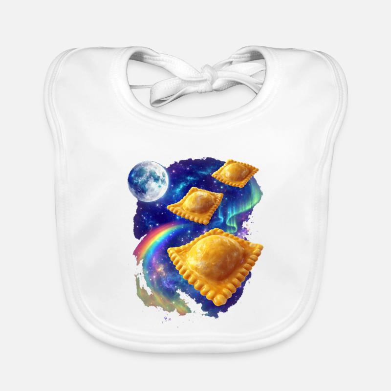 Weltraum Ravioli Baby Bio-Lätzchen