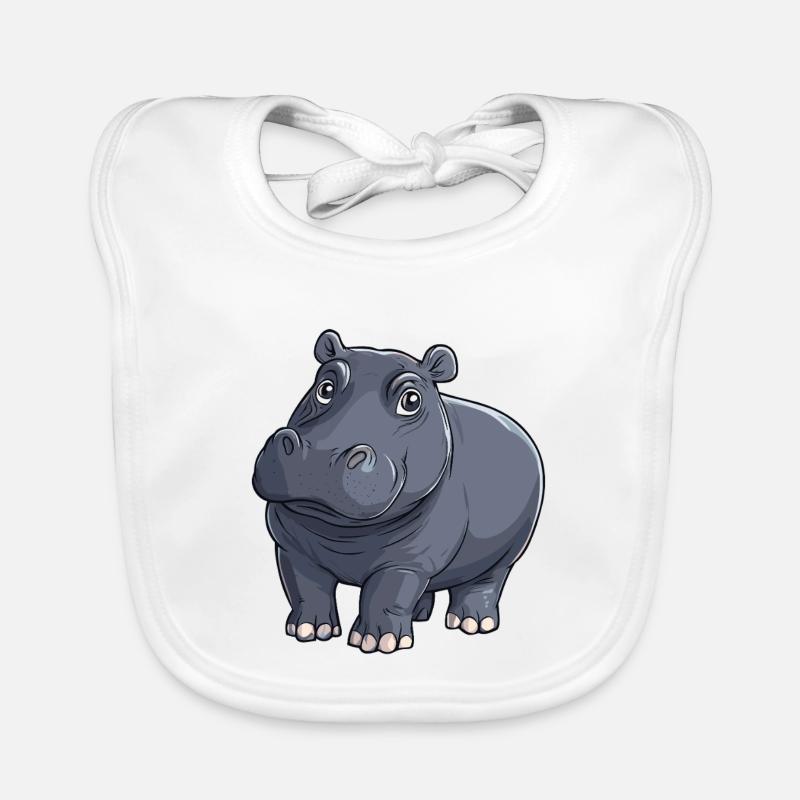 Illustration d’Hippo Nilpferd Bavoir bio Bébé