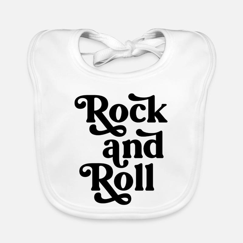 Vintage Rock'n'Roll-Typografie-Design Baby Bio-Lätzchen