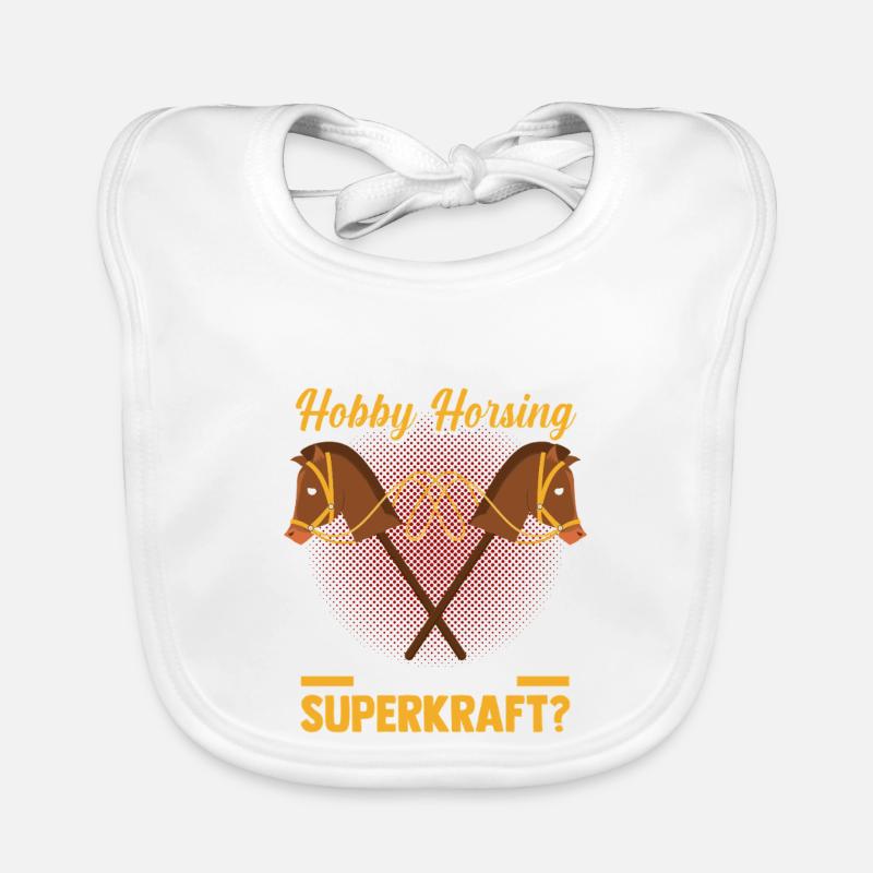 Steckenpferd Cheval de Hobby Cavalier Bavoir bio Bébé