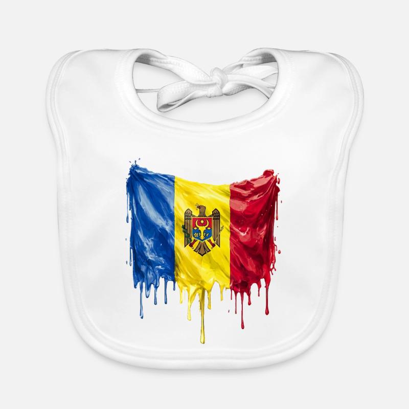 Moldova Colorful Paint Baby Bio-Lätzchen