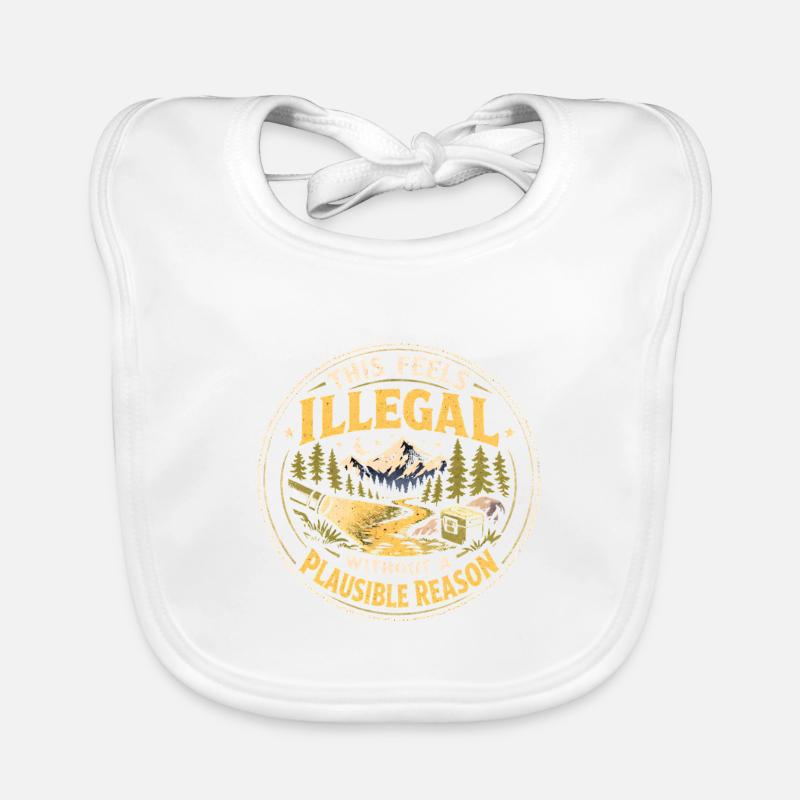 Feels illegal | Night Cache Humor Organic Baby Bibs