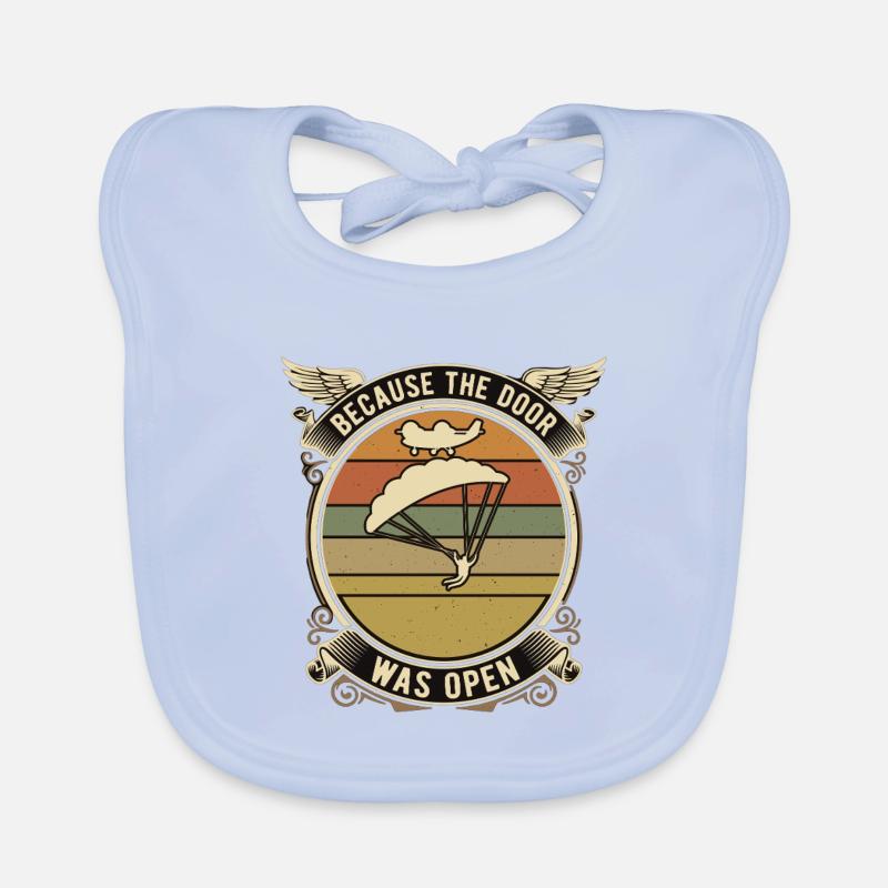 Fallschirmspringer Spruch Paragliding Retro Baby Bio-Lätzchen